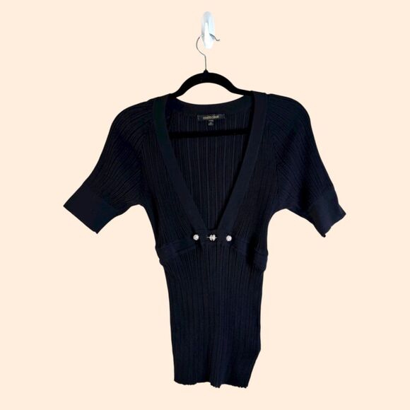 Roberto Cavalli Silk Knit Crystal Top - Picture 1 of 9